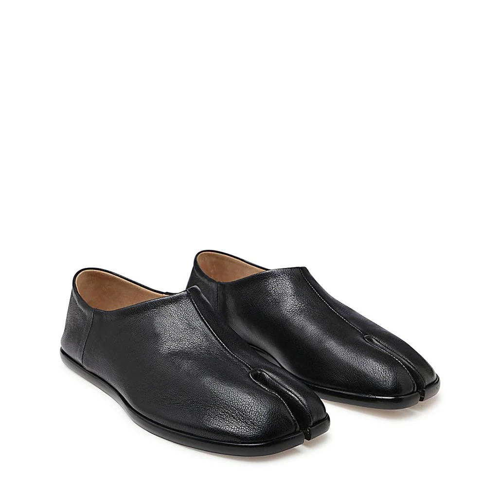 商品MAISON MARGIELA|BLACK LEATHER TABI FLATS,价格¥3085,第1张图片