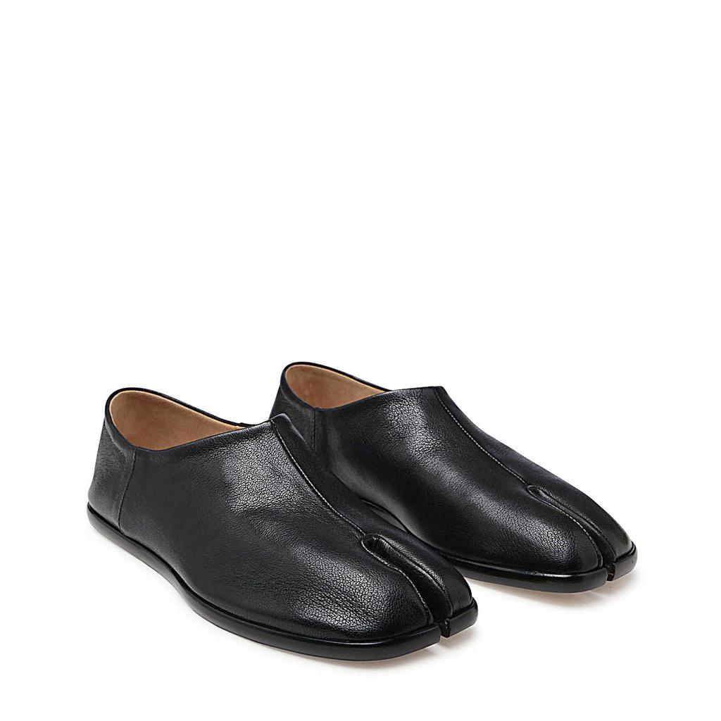 商品MAISON MARGIELA|BLACK LEATHER TABI FLATS,价格¥2927,第1张图片