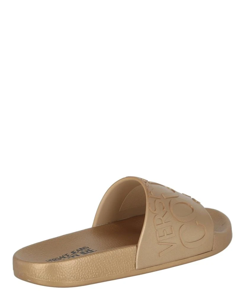 商品Versace|Metallic Rubber Logo Pool Slides,价格¥601,第3张图片详细描述