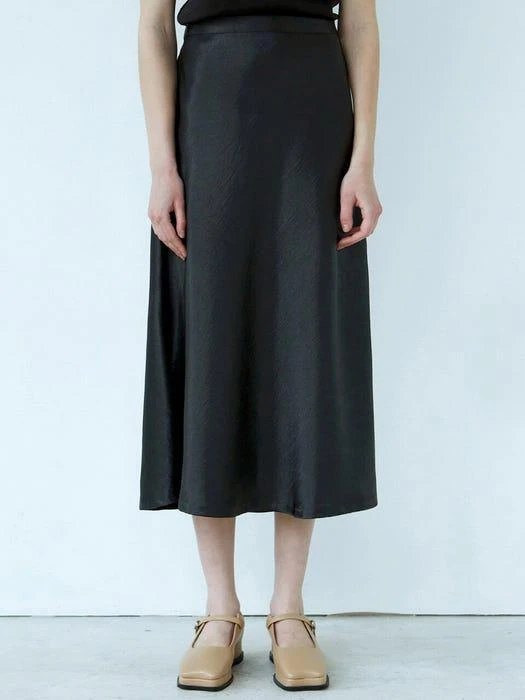 商品NICK&NICOLE|Satin Flare Skirt_Black,价格¥533,第1张图片
