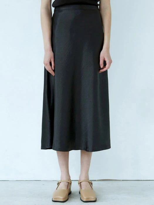 商品NICK&NICOLE|Satin Flare Skirt_Black,价格¥539,第1张图片