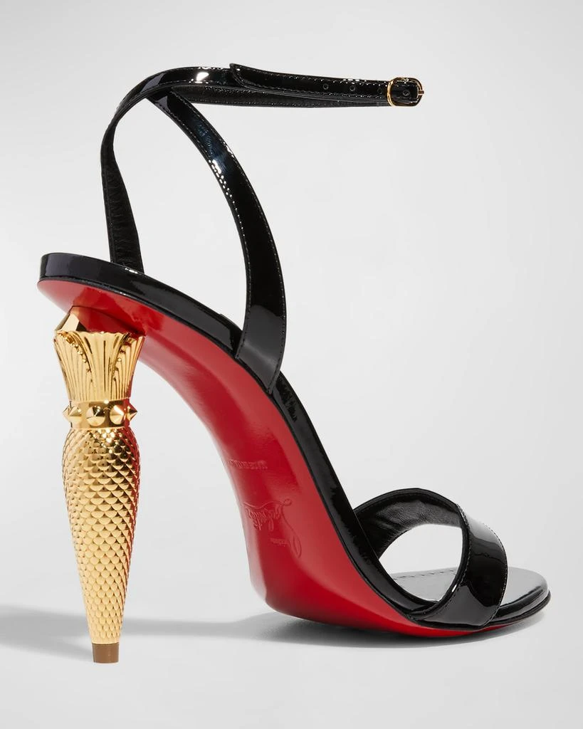 商品Christian Louboutin|Lip Queen Patent Red Sole Sandals,价格¥9210,第3张图片详细描述