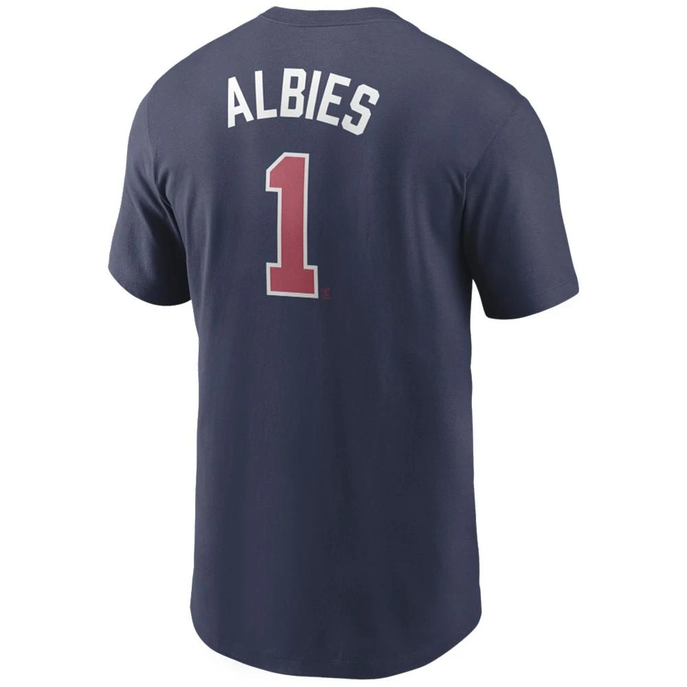 商品NIKE|Men's Ozzie Albies Atlanta Braves Name and Number Player T-Shirt,价格¥240,第1张图片