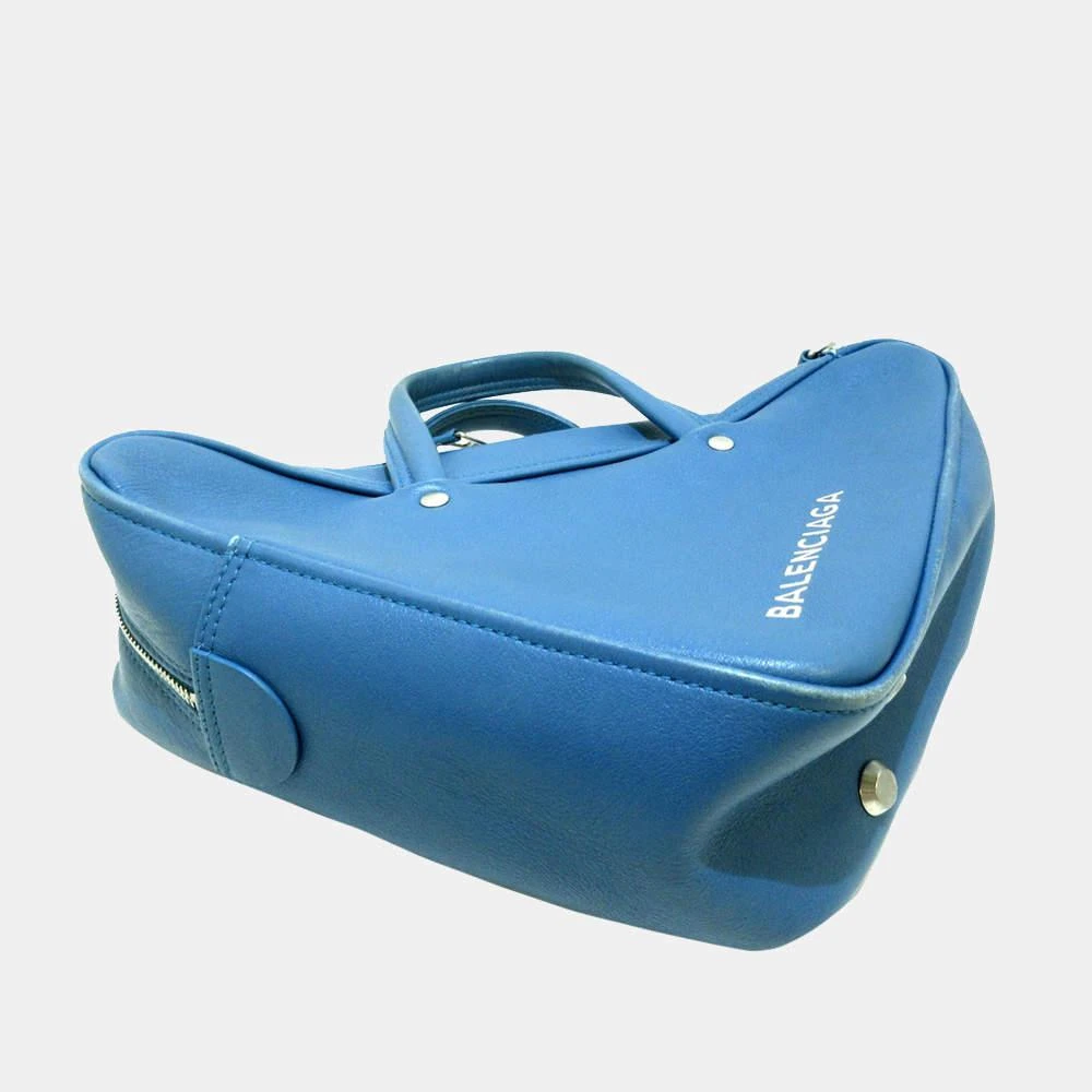 商品[二手商品] Balenciaga|Balenciaga Blue/White S Triangle Leather Duffle Bag,价格¥7819,第4张图片详细描述