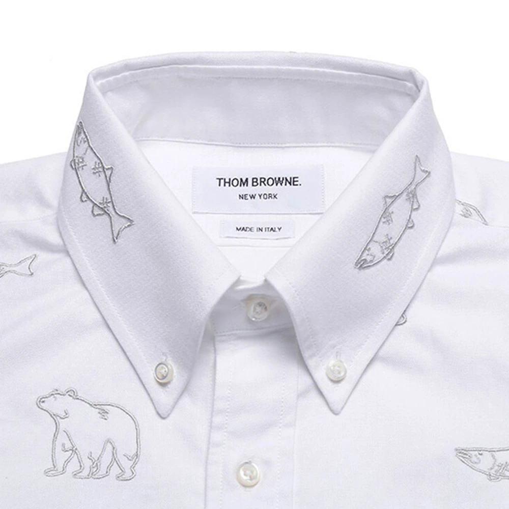 THOM BROWNE 白色男士衬衫 MWL272E-07606-100 商品