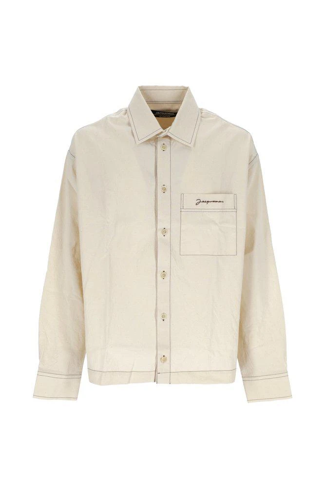 商品Jacquemus|Jacquemus Logo-Embroidered Long Sleeve Shirt,价格¥2745,第1张图片