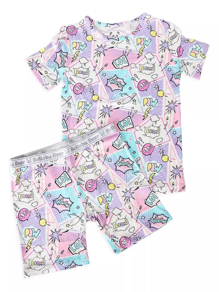 Baby Girl's, Little Girl's & Girl's Comic Print Pajama Shorts Set 商品