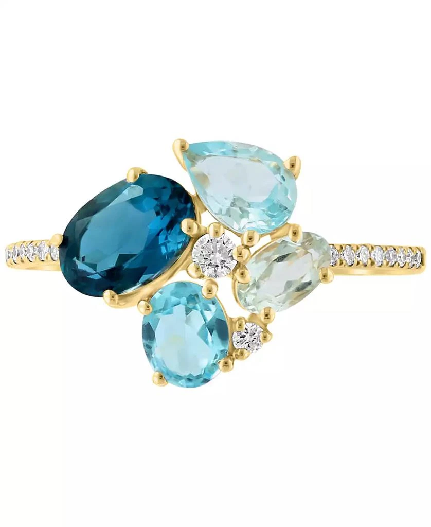 商品Effy|EFFY® Multi-Gemstone (1-7/8 ct. t.w.) & Diamond (1/10 ct. t.w.) Ring in 14k Yellow Gold,价格¥3793,第3张图片详细描述