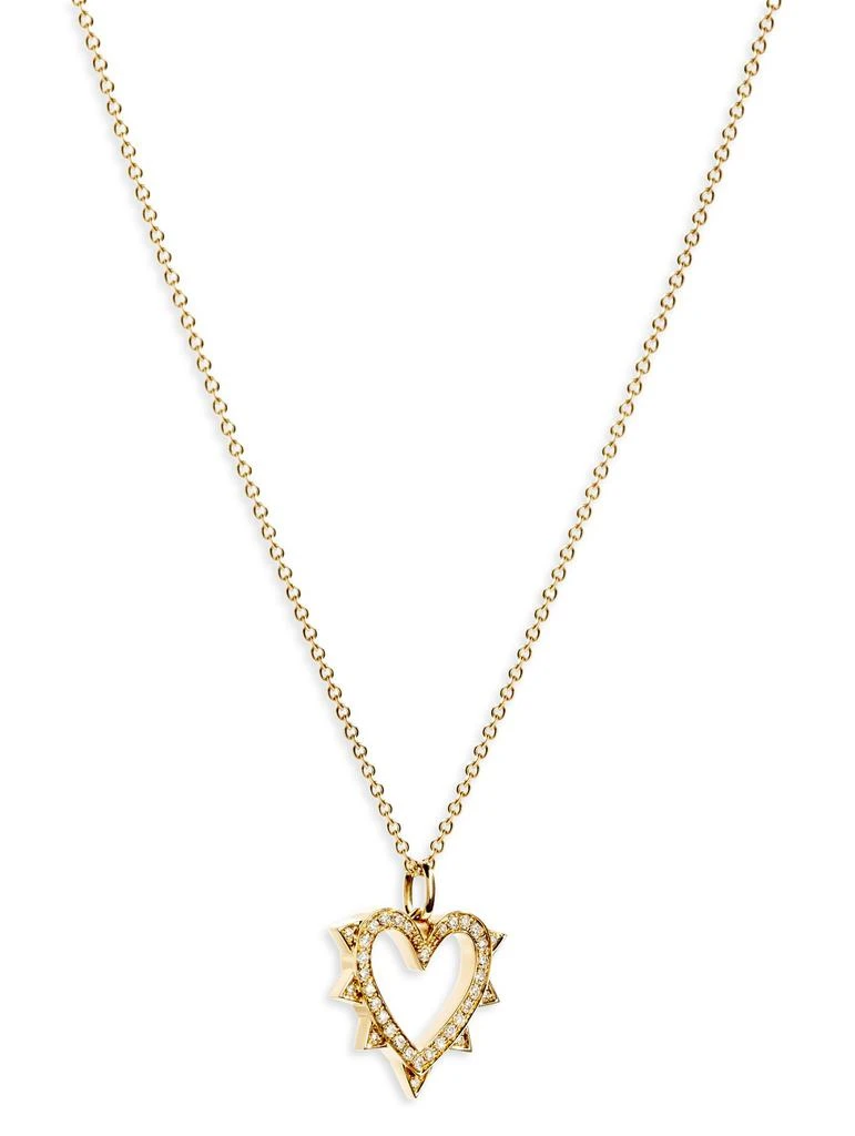 商品STATEMENT|Cœur Rockaway yellow gold and diamond necklace,价格¥26755,第2张图片详细描述