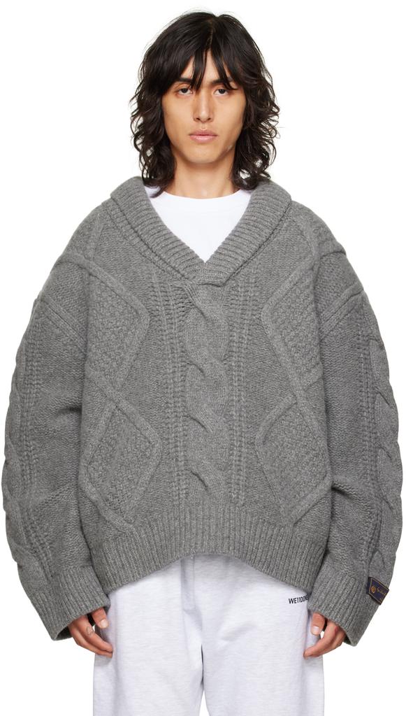 Gray Argyle Sweater商品第1张图片规格展示