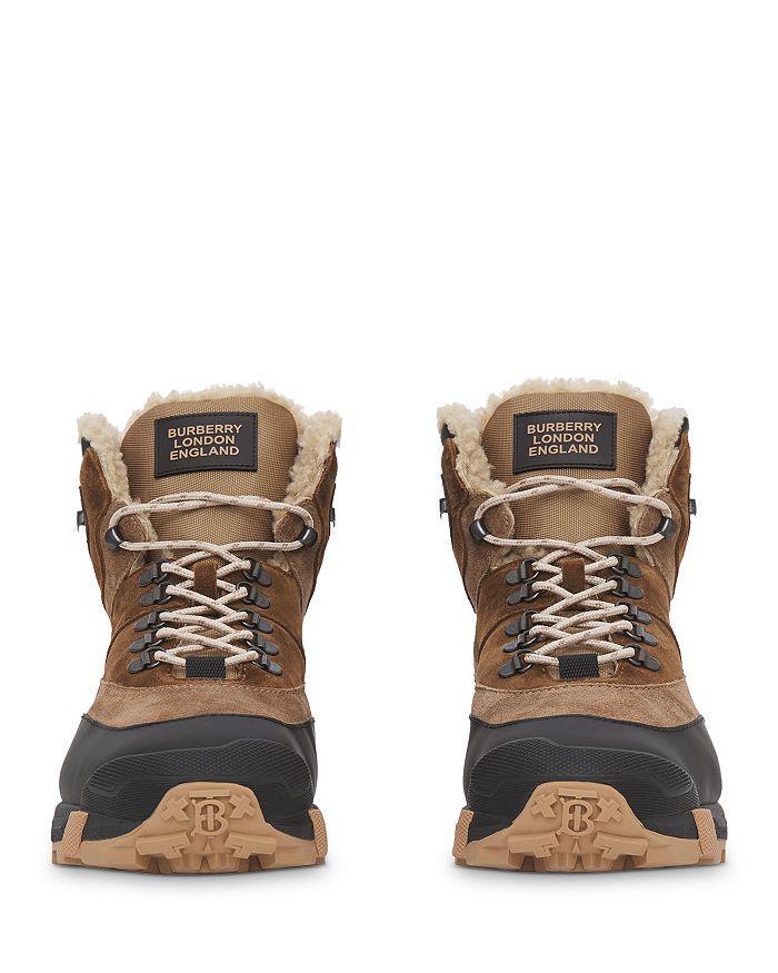 商品Burberry|Men's Suede Shearling Lined Hiking Boots,价格¥7119,第6张图片详细描述