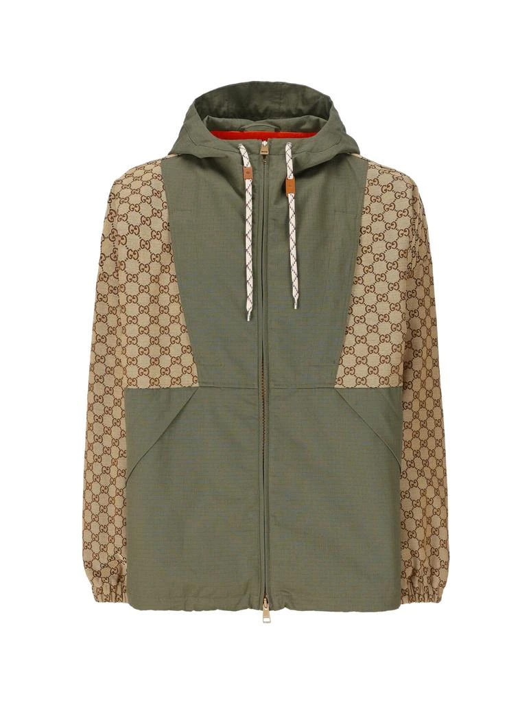 商品Gucci|JACKET IN GG COTTON FABRIC WITH ZIPPER,价格¥17362,第1张图片