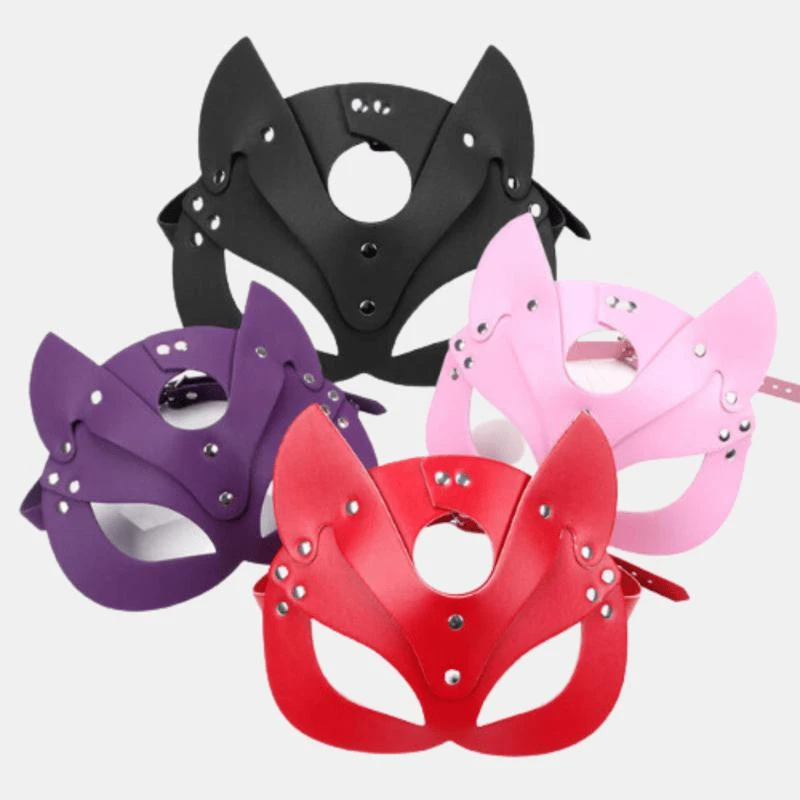 商品Vigor|BDSM Neck Restraint And Upscale Cat Mask Costume Multi Pack (Bulk 3 Sets) 3 PACK,价格¥447,第1张图片