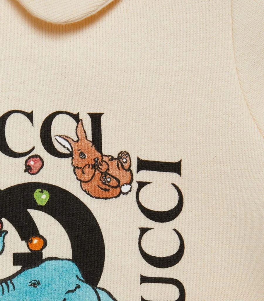 商品Gucci|Cartoon Logo Playsuit (0-12 Months),价格¥3262,第3张图片详细描述