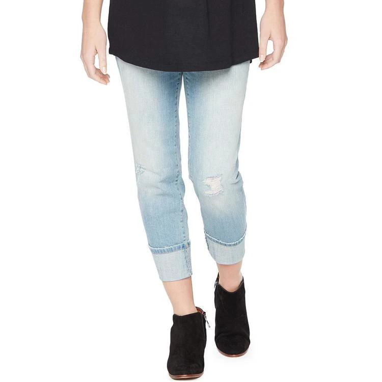 商品Motherhood Maternity|Maternity Cuffed Jeans, Light Wash,价格¥104,第1张图片