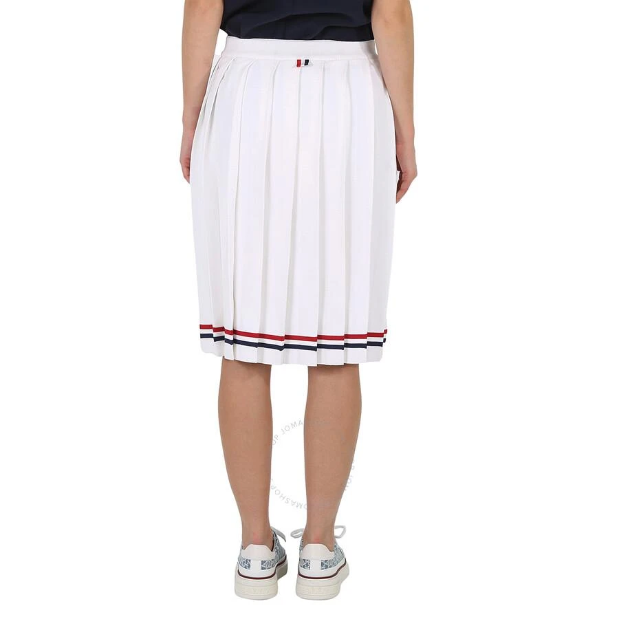 商品Thom Browne|White Elite Pleated Midi Skirt,价格¥2112,第3张图片详细描述