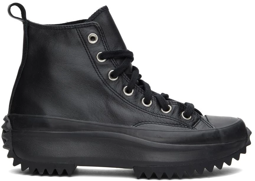 商品Converse|Black Leather Run Star Hike Hi Sneakers,价格¥850,第1张图片