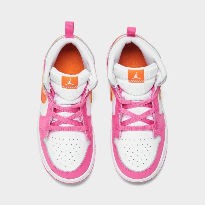 Girls’ Toddler Air Jordan 1 Mid Casual Shoes商品第5张图片规格展示