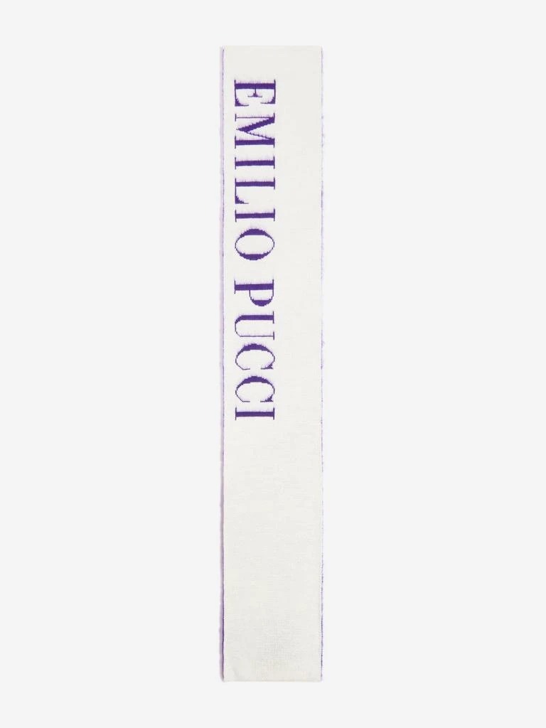 商品EMILIO PUCCI|Girls Wool Knitted Logo Scarf,价格¥437,第2张图片详细描述