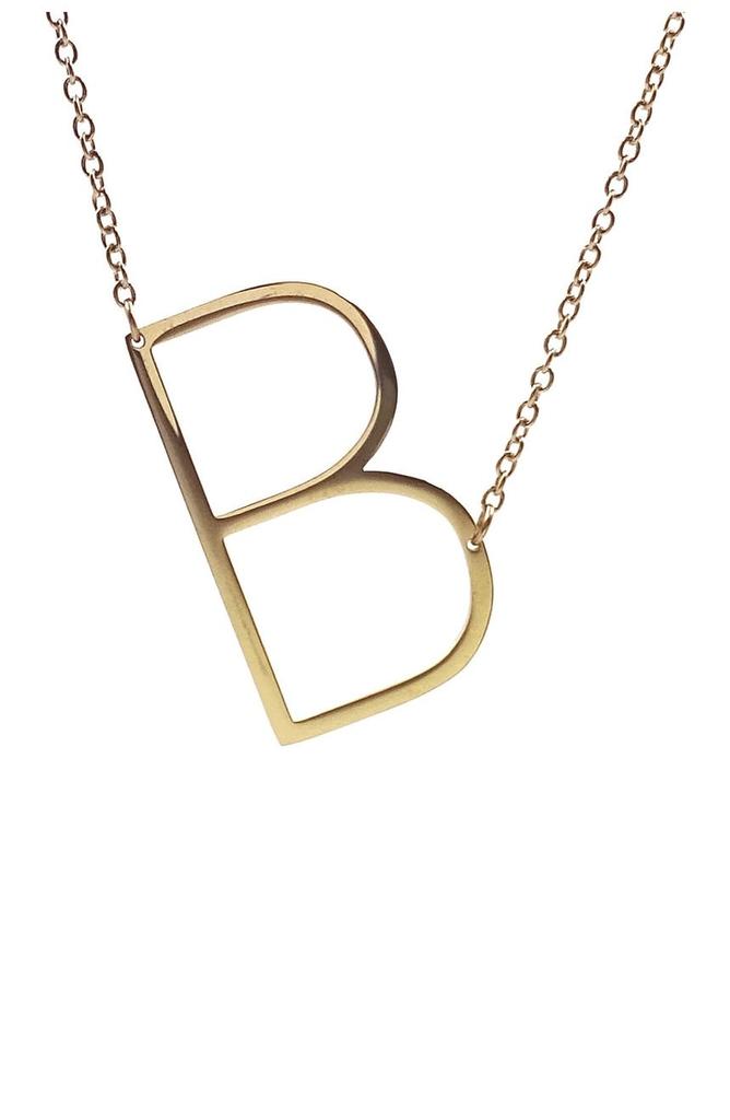 14K Gold Plated Initial Necklace (1in) – Multiple Letters Available商品第6张图片规格展示