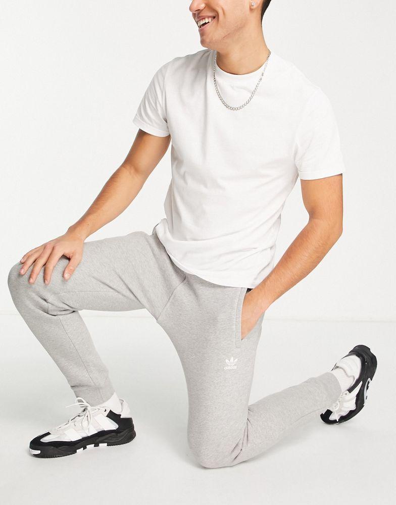 商品Adidas|adidas Originals essentials slim fit joggers with small logo in grey,价格¥268-¥400,第6张图片详细描述