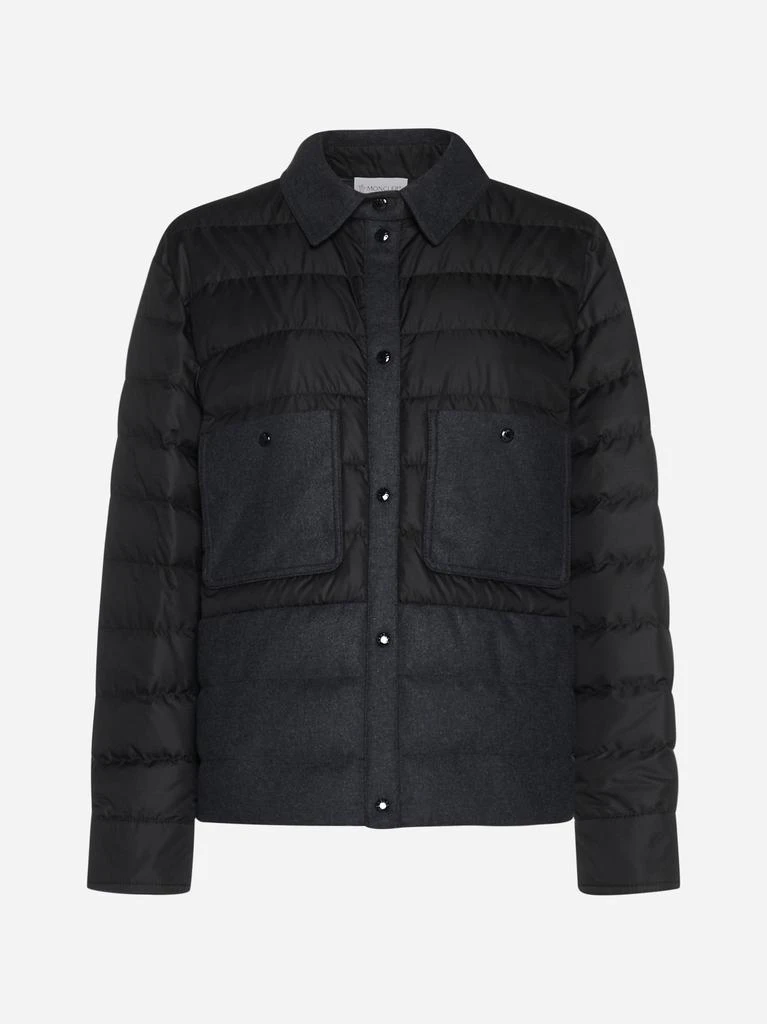 商品Moncler|Quilted nylon and fabric down jacket,价格¥6063,第1张图片