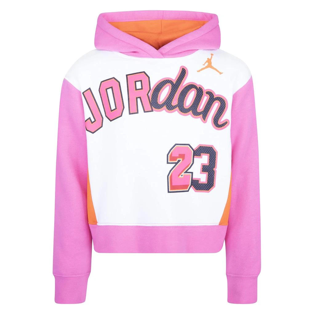 商品Jordan|Pink Pack Boxy Hoodie (Little Kids/Big Kids),价格¥268,第1张图片