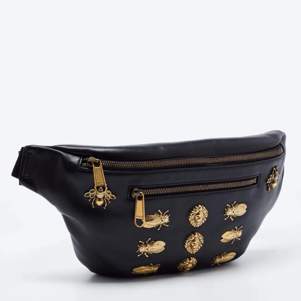 商品[二手商品] Gucci|Gucci Black Leather Animal Studs Leather Belt Bag,价格¥7074,第3张图片详细描述