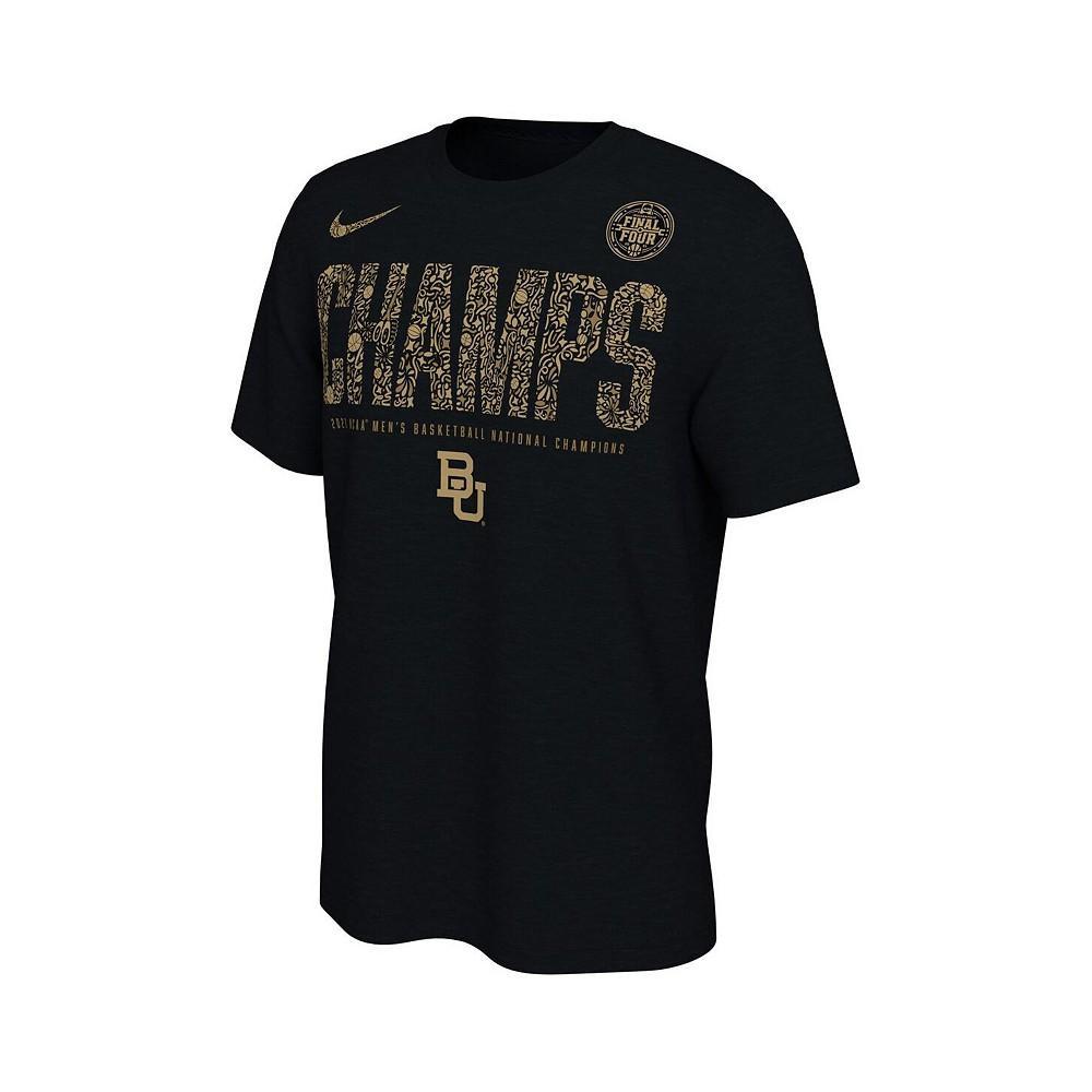 商品NIKE|Men's Black Baylor Bears 2021 NCAA Men's Basketball National Champions Locker Room T-shirt,价格¥244,第4张图片详细描述