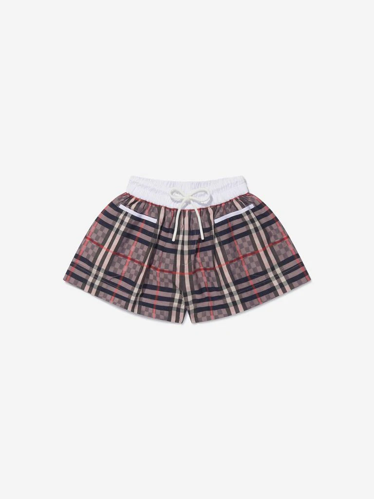 商品Burberry|Burberry Pink Baby Girls Cotton Check Shorts,价格¥1315,第1张图片