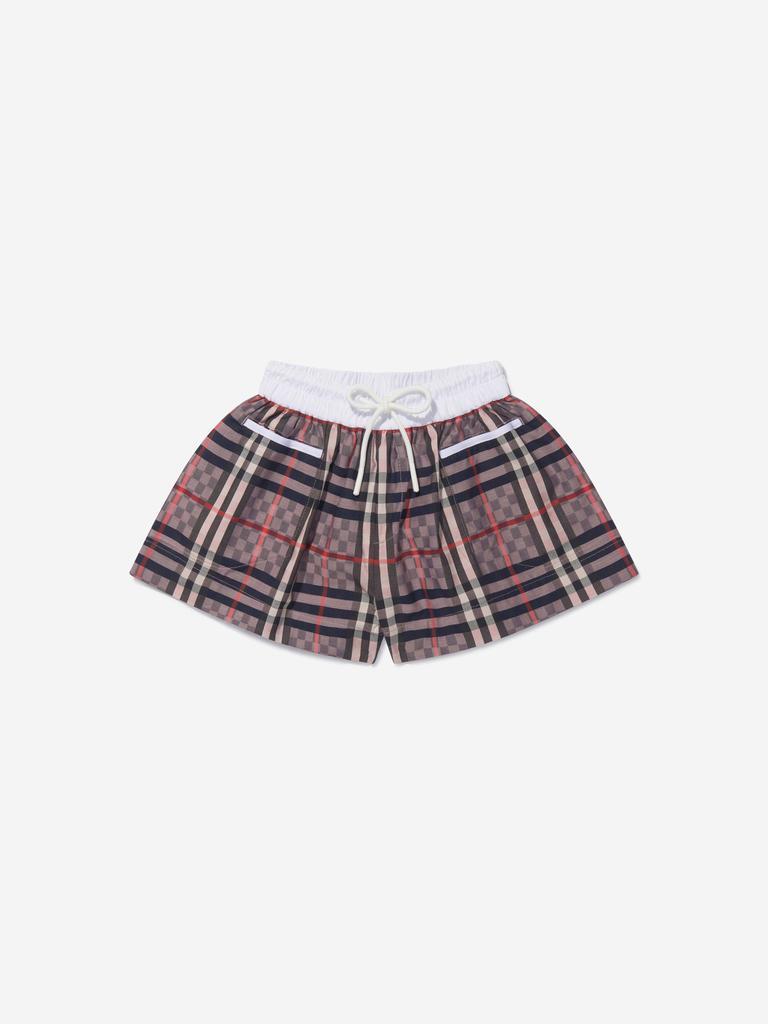 商品Burberry|Burberry Pink Baby Girls Cotton Check Shorts,价格¥1167,第1张图片