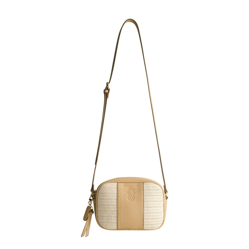 商品Tommy Bahama|Camera Bag with Debossed Logo and Straw Accents,价格¥411,第1张图片