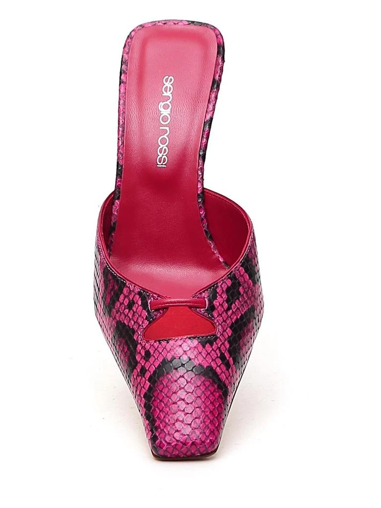 商品Sergio Rossi|Sergio Rossi Embossed Squared-Toe Mules,价格¥2188,第4张图片详细描述