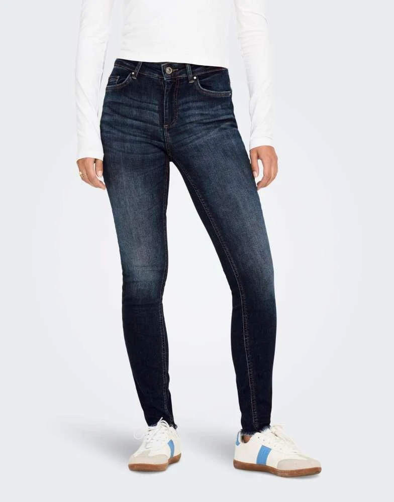 商品ONLY|ONLY Skinny fit jeans in dark blue denim,价格¥366,第2张图片详细描述