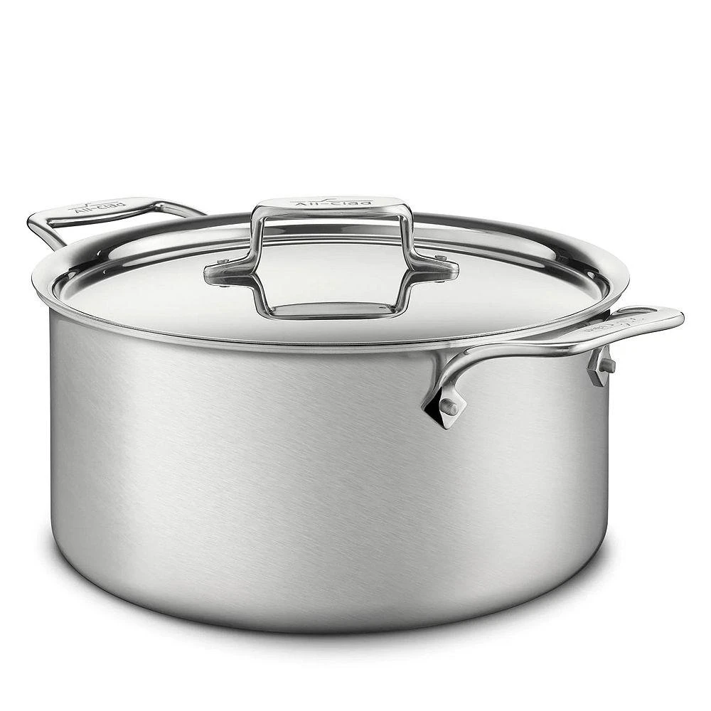 商品All-Clad|D5 Stainless Brushed 8-Quart Stock Pot with Lid,价格¥2985,第1张图片
