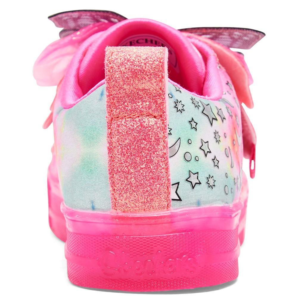 商品SKECHERS|Little Girls Twinkle Toes- Shuffle Brights Stay-Put Light-Up Casual Sneakers from Finish Line,价格¥367,第6张图片详细描述