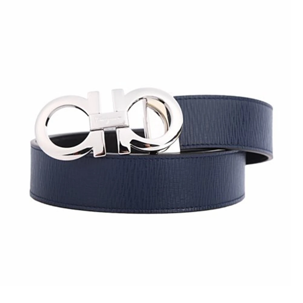 商品[国内直发] Salvatore Ferragamo|Salvatore Ferragamo 菲拉格慕 男士深蓝色牛皮腰带 67-5542-694426【包装随机，部分无包装盒】,价格¥3105,第1张图片
