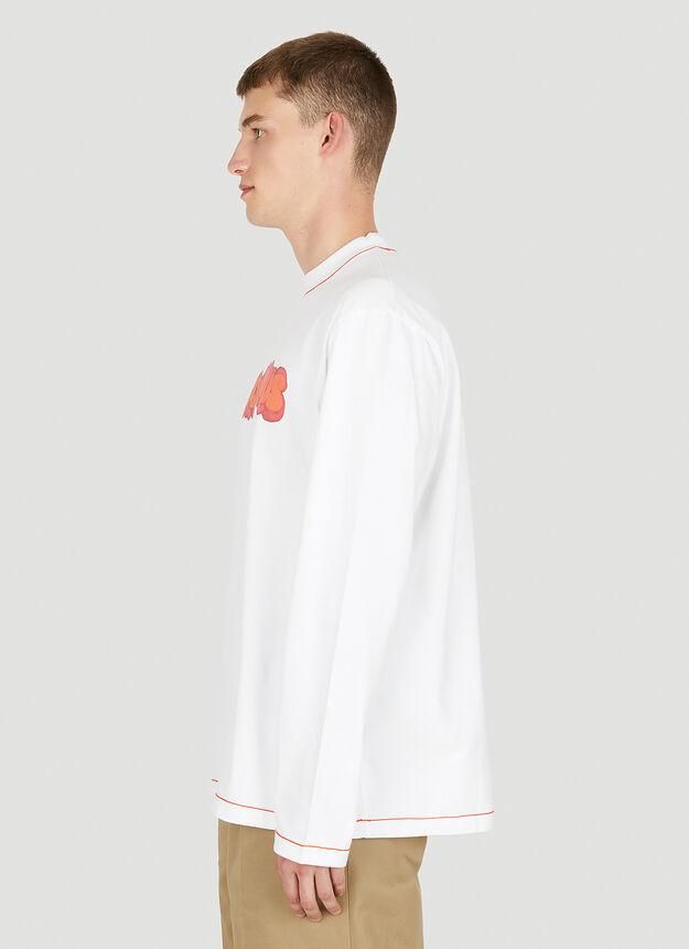 Le T-Shirt Pate A Modeler Long Sleeve T-Shirt in White商品第3张图片规格展示
