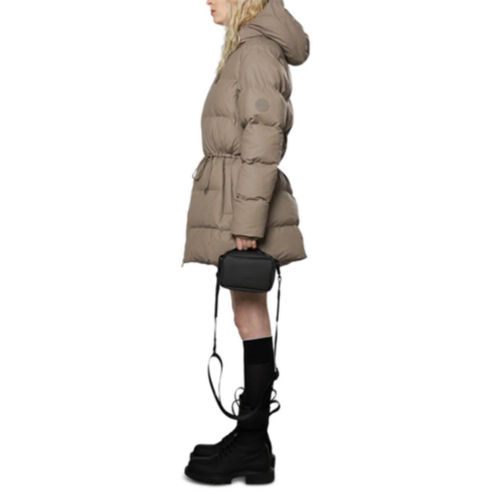 Women's Hooded Drawstring-Waist Puffer Coat商品第3张图片规格展示