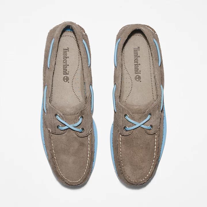 Timberland® 2-Eye Classic Boat Shoe for Men in Medium Grey商品第2张图片规格展示