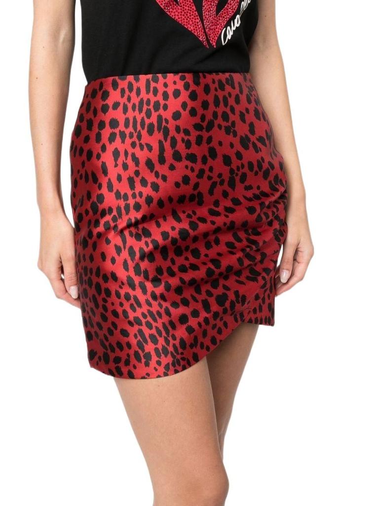 Just Cavalli Women's  Red Acetate Skirt商品第5张图片规格展示