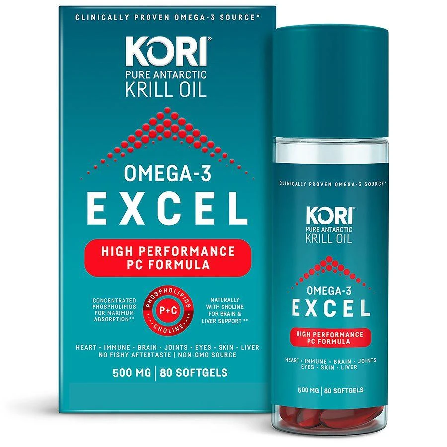 商品Kori|Pure Antarctic Krill Oil Omega-3 Excel 500mg Softgel,价格¥330,第3张图片详细描述