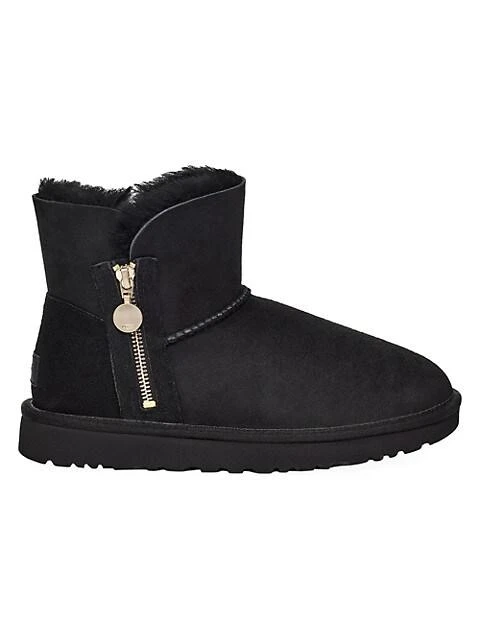 商品UGG|UGG黑色侧面拉链款雪地靴,价格¥420,第1张图片