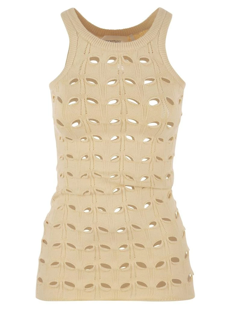 商品Max Mara|Sportmax Astice Perforated Sleeveless Top,价格¥1707,第1张图片