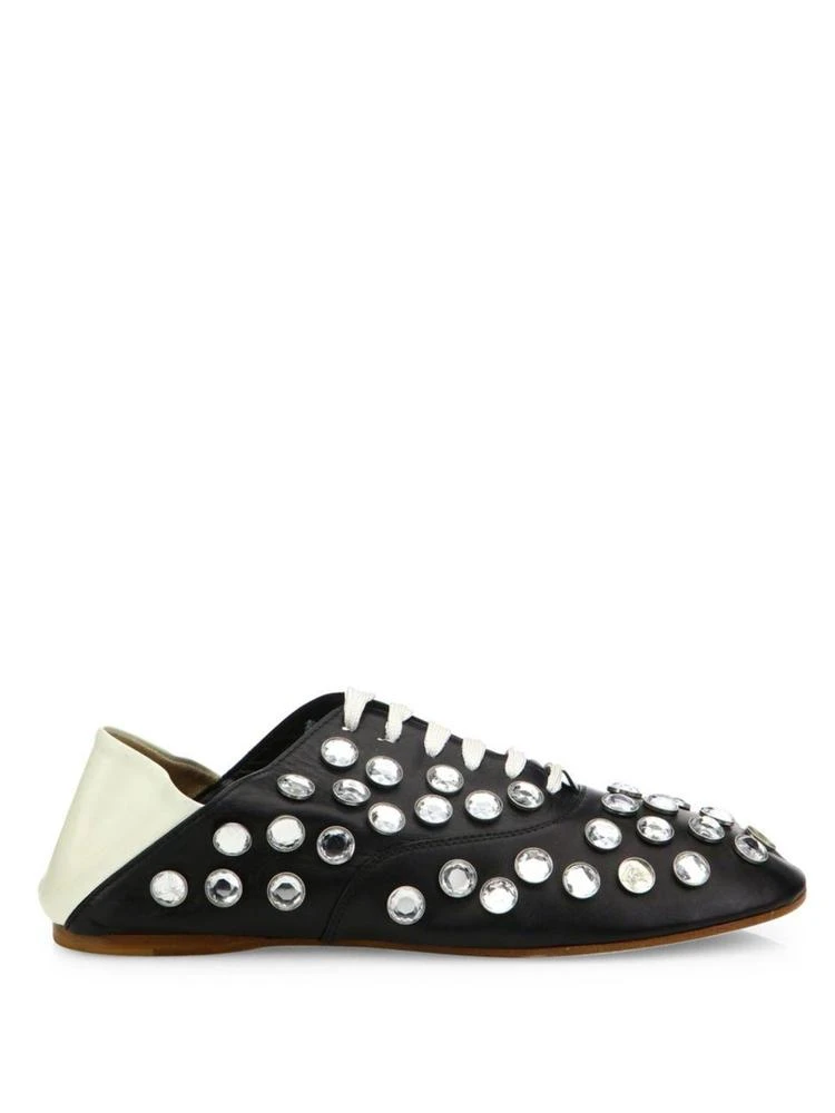 商品Acne Studios|Mika Crystal-Studded Leather Babouche Mules,价格¥2698,第5张图片详细描述