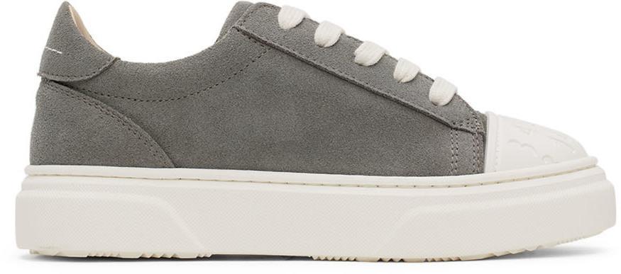 商品MAISON MARGIELA|Kids Grey Lace-Up Sneakers,价格¥1936,第1张图片