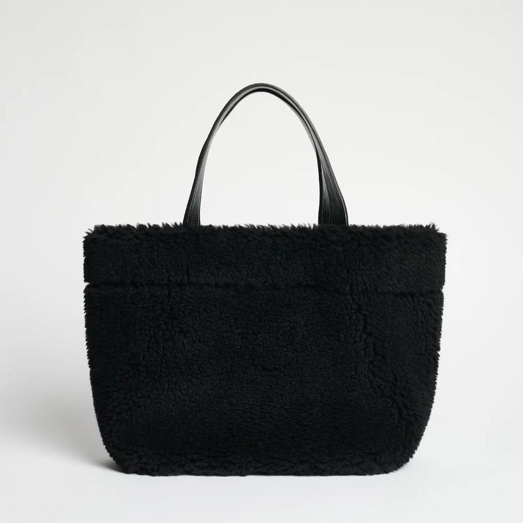 Stand Studio Large Faux Shearling Tote Bag商品第1张图片规格展示