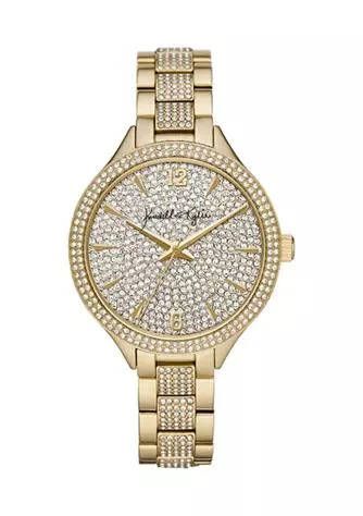 商品KENDALL & KYLIE|Gold Tone Stone Embellished Analog Watch,价格¥563,第1张图片