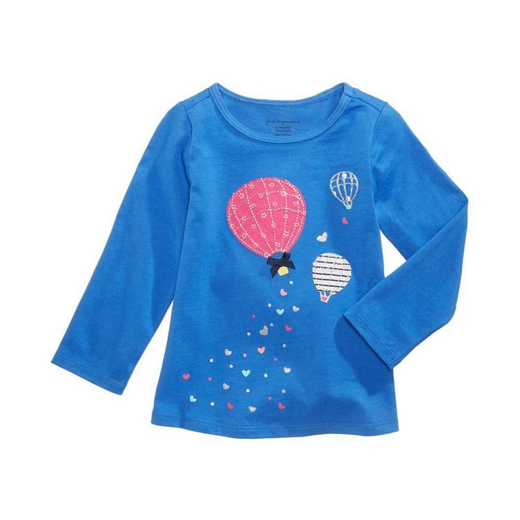 商品First Impressions|Balloon-Print Long-Sleeve T-Shirt, Baby Girls, Created for Macy's,价格¥38,第1张图片