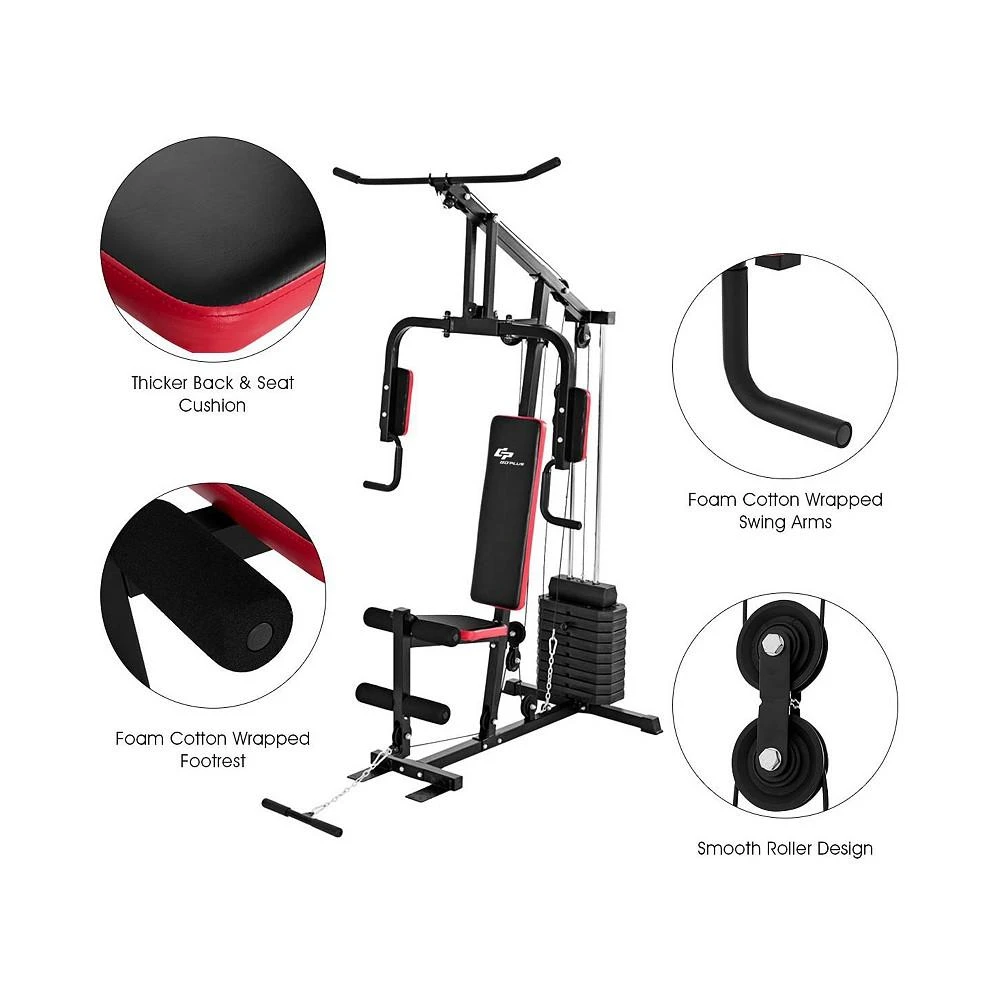 商品Costway|Multifunction Cross Trainer Workout Machine Strength Training,价格¥3721,第2张图片详细描述